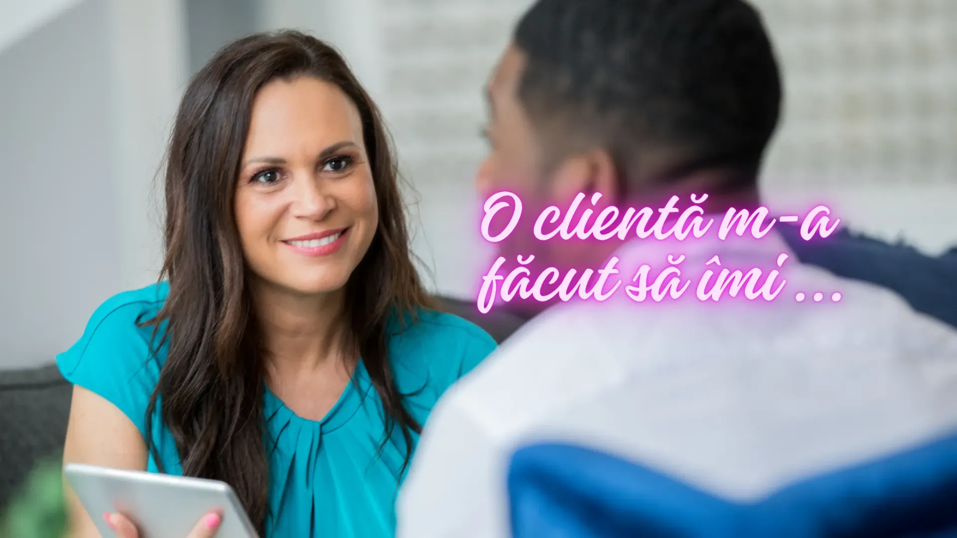 Ieri, la serviciu, o clientă